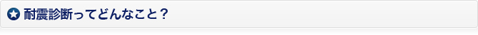 耐震診断ってどんなこと？