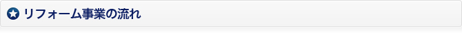 リフォーム事業の流れ